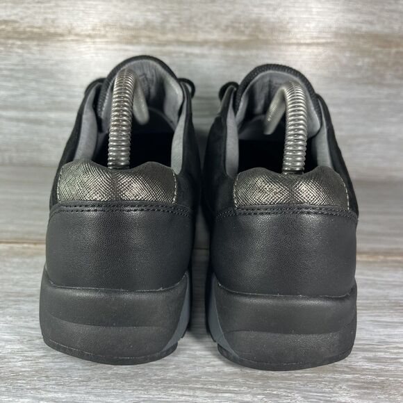 ARAVON Women's Pyper Ubal Black Leather Mesh Walking Sneakers Size 9 - Picture 4 of 10